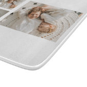 Trendy minimalist Collage Fathers Foto Papa Gift Snijplank (Hoek)