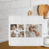 Trendy minimalist Collage Fathers Foto Papa Gift Snijplank