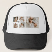 Trendy minimalist Collage Fathers Foto Papa Gift Trucker Pet (Voorkant)