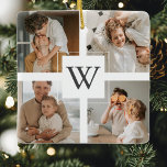 Trendy Minimalist Collage Foto Keramisch Ornament<br><div class="desc">Trendy Minimalist Collage Foto</div>