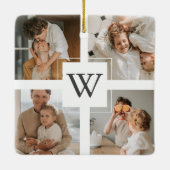 Trendy Minimalist Collage Foto Keramisch Ornament (Achterkant)