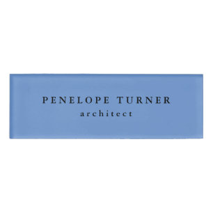 Trendy minimalist Cornflower Blue Professional Naambadge