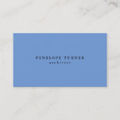 Trendy minimalist Cornflower Blue Professional Visitekaartje (Voorkant)