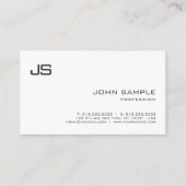 Trendy minimalist Creative Elegant Monogram Plain Visitekaartje (Voorkant)