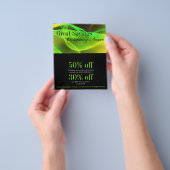 trendy minimalist girale kalk groen abstract flyer (Hand)