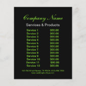 trendy minimalist girale kalk groen abstract flyer (Achterkant)