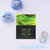 trendy minimalist girale kalk groen abstract flyer (Enkel)