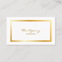 Trendy Minimalist Gold Foil Visitekaartje