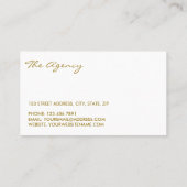 Trendy Minimalist Gold Foil Visitekaartje (Achterkant)