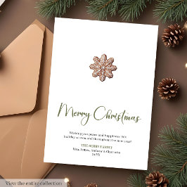 Trendy Minimalist Holiday Christmas Greeting Card Feestdagenkaart