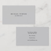 Trendy minimalist Light Grey Professional Visitekaartje (Voorkant / Achterkant)
