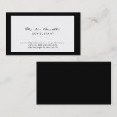 Trendy Minimalist Lijst Script Visitekaartje (Voorkant / Achterkant)