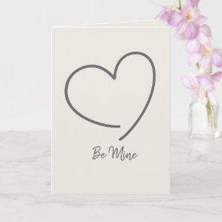 Trendy Minimalist Love Heart Modern Valentines Day Kaart