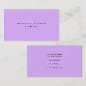 Trendy minimalist Mauve Mallow Pink Professional Visitekaartje (Voorkant / Achterkant)