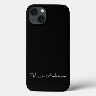Trendy Minimalist Modern Black Script Name Case-Mate iPhone Case
