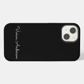 Trendy Minimalist Modern Black Script Name iPhone Hoesje (Achterkant horizontaal)