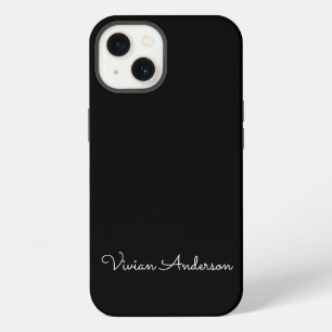 Trendy Minimalist Modern Black Script Name iPhone 13 Hoesje