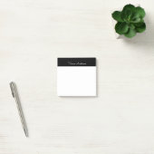Trendy Minimalist Modern Black Script Name Post-it® Notes (Kantoor)