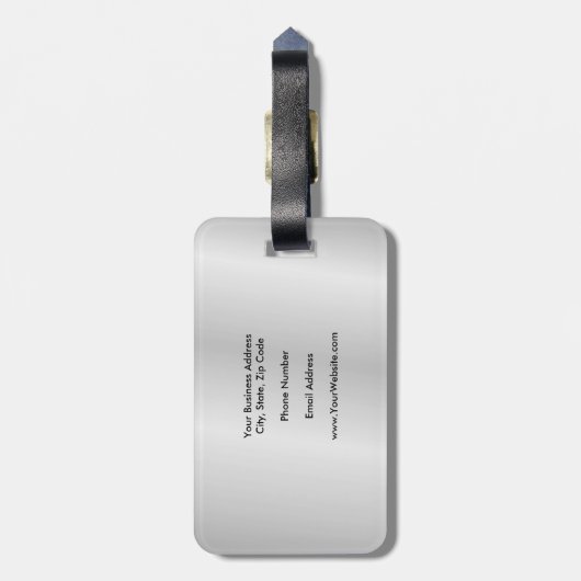 Trendy minimalist - Modern Silver Grey Bagagelabel (Achterkant verticaal)