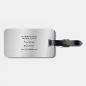 Trendy minimalist - Modern Silver Grey Bagagelabel (Achterkant horizontaal)