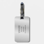 Trendy minimalist - Modern Silver Grey Bagagelabel (Achterkant verticaal)