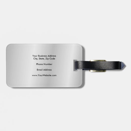 Trendy minimalist - Modern Silver Grey Bagagelabel (Achterkant horizontaal)