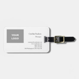 Trendy minimalist Modern Voeg je Logo toe Bagagelabel