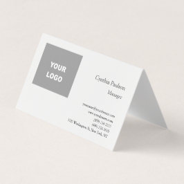 Trendy minimalist Modern Voeg je Logo toe Visitekaartje