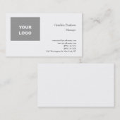Trendy minimalist Modern Voeg je Logo toe Visitekaartje (Voorkant / Achterkant)