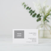 Trendy minimalist Modern Voeg je Logo toe Visitekaartje (Staand voorkant)