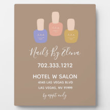 Trendy Minimalist Nail Salon Business Tabletop