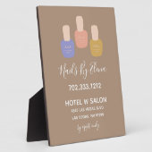 Trendy Minimalist Nail Salon Business Tabletop Fotoplaat (Zijkant)