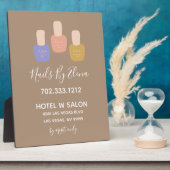 Trendy Minimalist Nail Salon Business Tabletop Fotoplaat (Zijkant)