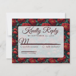 Trendy Minimalist Peonies  Fall Wedding  RSVP Kaartje