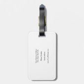 Trendy Minimalist Professional Bagagelabel (Achterkant verticaal)