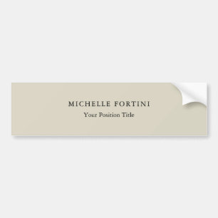 Trendy Minimalist Professional Modern Name Bumpersticker