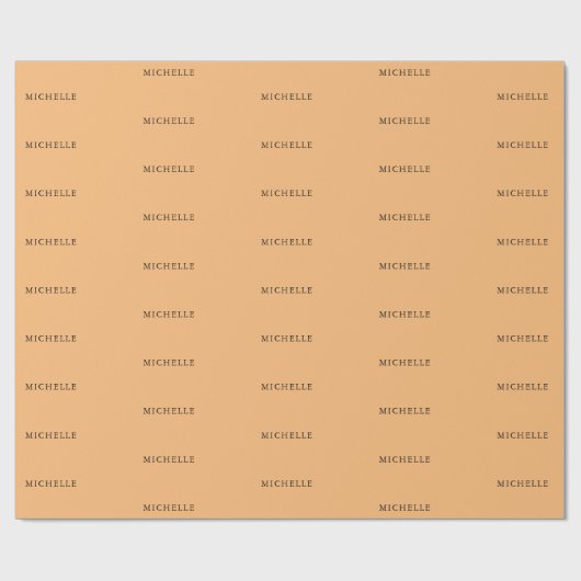 Trendy Minimalist Professional Modern Name Cadeaupapier (Vlak)
