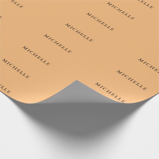 Trendy Minimalist Professional Modern Name Cadeaupapier (Hoek)