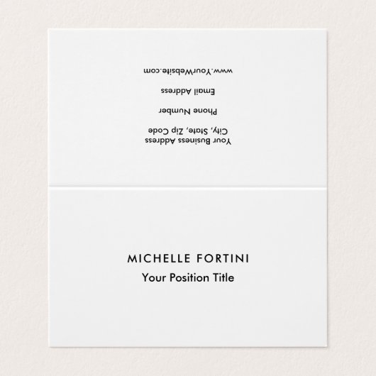 Trendy minimalist Professional Modern Visitekaartje (Buitenkant ongevouwen)