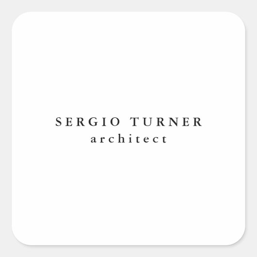 Trendy Minimalist Professional Vierkante Sticker (Voorkant)