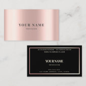 Trendy Minimalist Roos Gold Eyelash Lashes Visitekaartje (Voorkant / Achterkant)