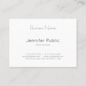 Trendy minimalist Sjabloon Professional Elegant Visitekaartje (Achterkant)