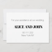 Trendy Minimalist Typographic Bedankkaart (Achterkant)