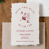 Trendy Minimalist Wildflower Branches Initialen Rubberstempel