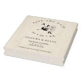 Trendy Minimalist Wildflower Branches Initialen Rubberstempel (Stempel)