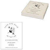 Trendy Minimalist Wildflower Branches Initialen Rubberstempel (Gestempeld)