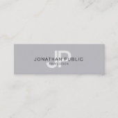 Trendy Minimalistic Chic Design Monogram Modern Mini Visitekaartje (Voorkant)