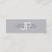 Trendy Minimalistic Chic Design Monogram Modern Mini Visitekaartje (Achterkant)