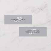 Trendy Minimalistic Chic Design Monogram Modern Mini Visitekaartje (Voorkant / Achterkant)