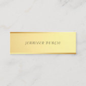 Trendy minimalistisch design glamoureuze gouden Sj Mini Visitekaartje (Voorkant)